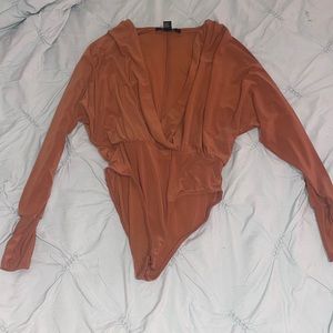 F21 Burnt Orange Bodysuit